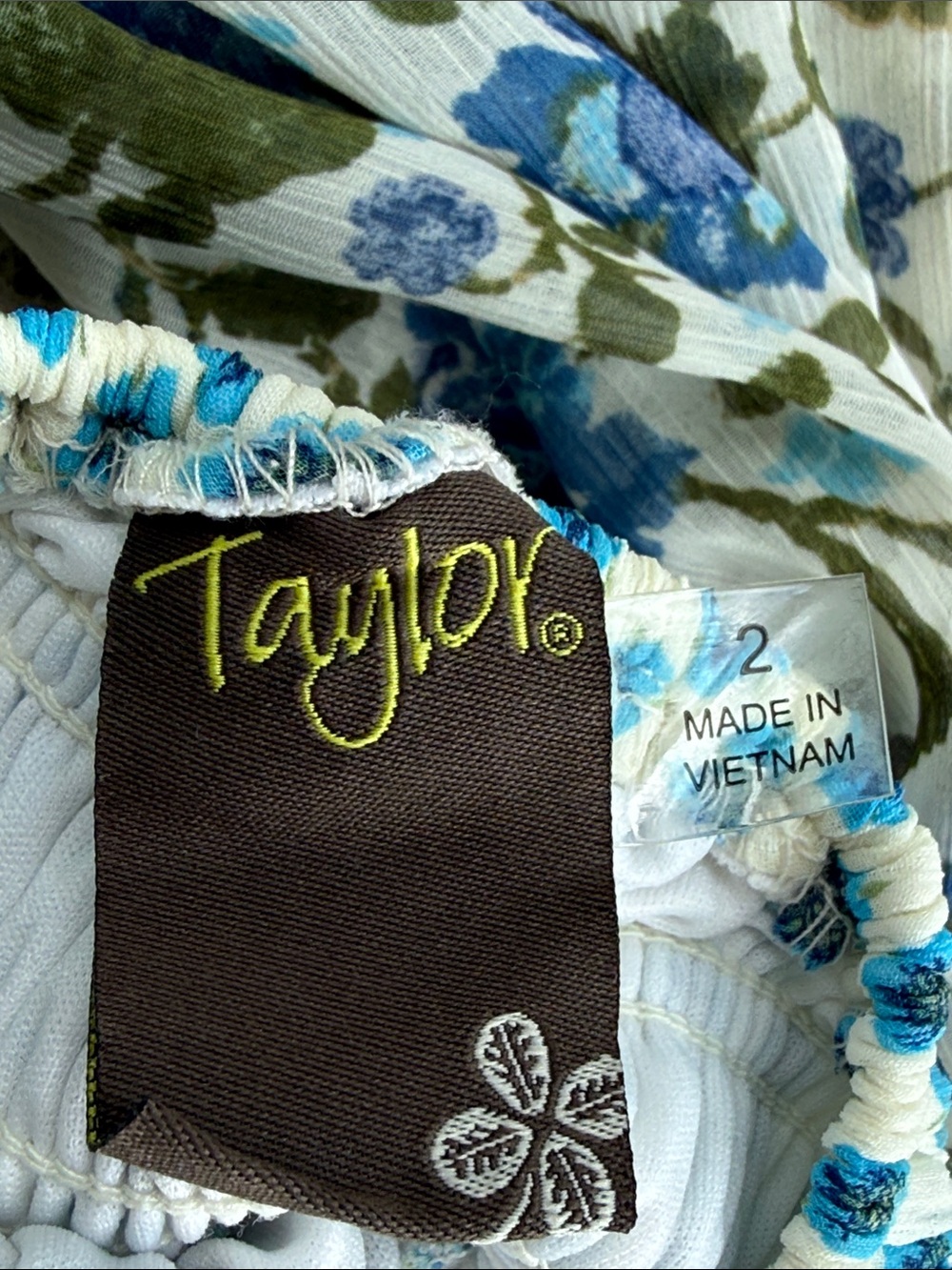 Taylor Tie-Back Maxi Dress in Mixed Blue Floral Prints Size 2 - Picture 2 of 15